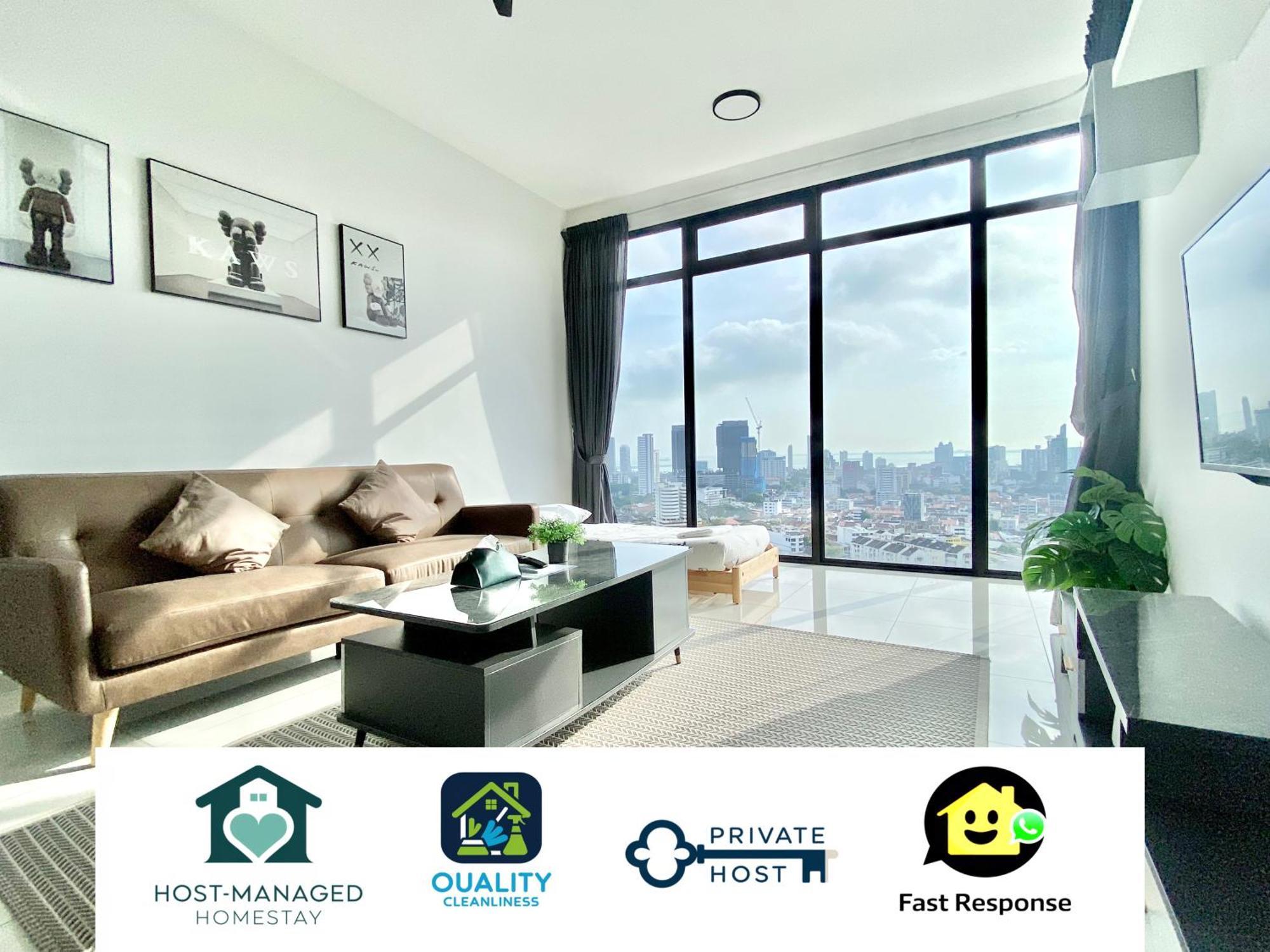 Beacon Executive #executive #skypool #georgetown #6pax #2br 2bath #1queen 4single #quality Well Maintained #private Host Apartment George Town
